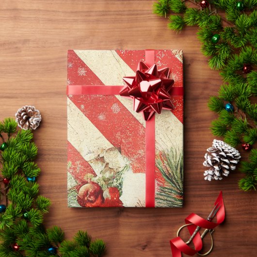 ヴィンテージキャンディ離れー、クリスマス ラッピングペーパー (クリスマスギフト)