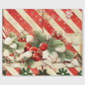 ヴィンテージキャンディ離れー、クリスマス ラッピングペーパー (フラット)