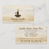 ヴィンテージキャンドルウォーターカラーボホ 名刺 (正面/裏面)