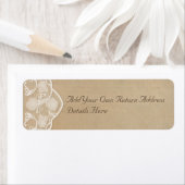 ヴィンテージキャンバスとレースルック差出人住所ラベル ラベル (インサイチュ)