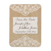 ヴィンテージキャンバス、紙&レースのルック日付を保存