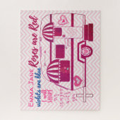 ヴィンテージキャンパトレーラハッピーバレンタインデーカード ジグソーパズル (縦)