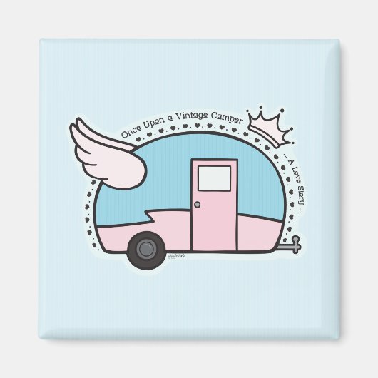 ヴィンテージキャンパトレーラー マグネット (正面)