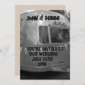 ヴィンテージキャンパトレーラ結婚式招待状 招待状 (正面/裏面)