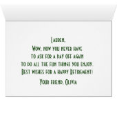 ヴィンテージキャンパーの退職カード (内部横(下))