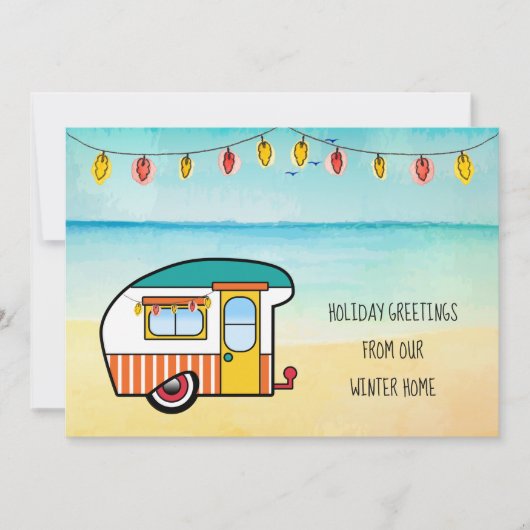 ヴィンテージキャンパーオンビーチウィンターホームニューアドレス 案内状 (正面)