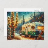 ヴィンテージキャンパークリスマスインデザートサグアーロサボス シーズンポストカード (正面/裏面)