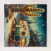 ヴィンテージキャンパークリスマスインデザートサグアーロサボス ジグソーパズル (横)