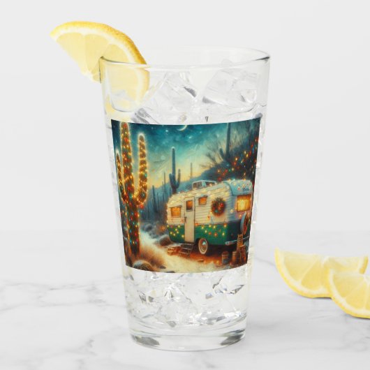 ヴィンテージキャンパークリスマスインデザートサグアーロサボス タンブラーグラス (アイス正面)