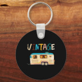 ヴィンテージキャンパートラベルトレーラーRVキャンプ キーホルダー (正面)