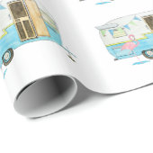 ヴィンテージキャンパートレーラーラッピング紙 ラッピングペーパー (ロールコーナー)