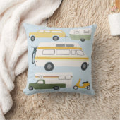 ヴィンテージキャンパートレーラーRVモーターホームヴァンライフブルー クッション (ブランケット)