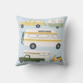 ヴィンテージキャンパートレーラーRVモーターホームヴァンライフブルー クッション (裏面)