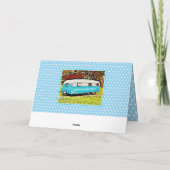 ヴィンテージキャンパーハローフレンドグリーティングカード カード (裏面)