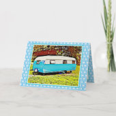 ヴィンテージキャンパーハローフレンドグリーティングカード カード (正面)