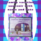 ヴィンテージキャンパーファミリーバケーションアドベンチャー トートバッグ