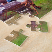 ヴィンテージキャンパー及び自動二輪車ハッピーバースデー ジグソーパズル (側面)