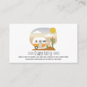 ヴィンテージキャンパー砂漠の赤ちゃんシャワーおむつラッフル エンクロージャーカード (正面)