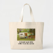 ヴィンテージキャンパー退職トート ラージトートバッグ (正面)