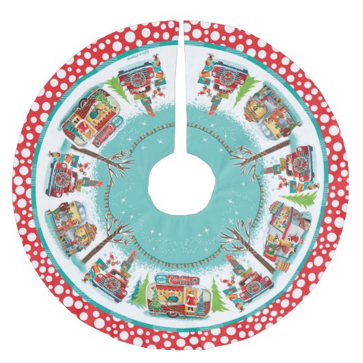 ヴィンテージキャンパー ブラッシュドポリエステルツリースカート (正面)