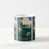 ヴィンテージキャンピングアドベンチャー:アウトドー素晴らしを探索 コーヒーマグカップ (中央)
