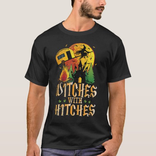 ヴィンテージキャンピングウィッチハローウィン Tシャツ (正面)