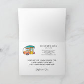 ヴィンテージキャンピングオンビーチウィンターアドレスクリスマス カード (内部)