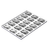 ヴィンテージキャンピングキャンパーRVトレーラー白黒 ノートブック (左側)