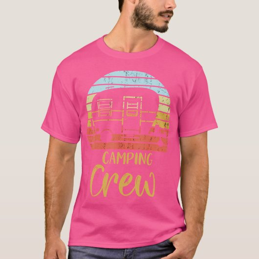 ヴィンテージキャンピングクルーおもしろいマッチングキャンプ Tシャツ (正面)