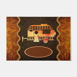 ヴィンテージキャンピングトラックのdoormat、キャンピングデコール ドアマット