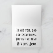 ヴィンテージキャンピングトレーラーの父の日カード カード (内部)