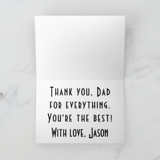 ヴィンテージキャンピングトレーラーの父の日カード カード (内部)