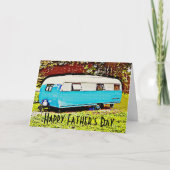 ヴィンテージキャンピングトレーラーの父の日カード カード (正面)