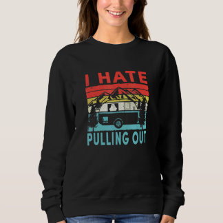 ヴィンテージキャンピングトレーラー旅行Tシャツ スウェットシャツ