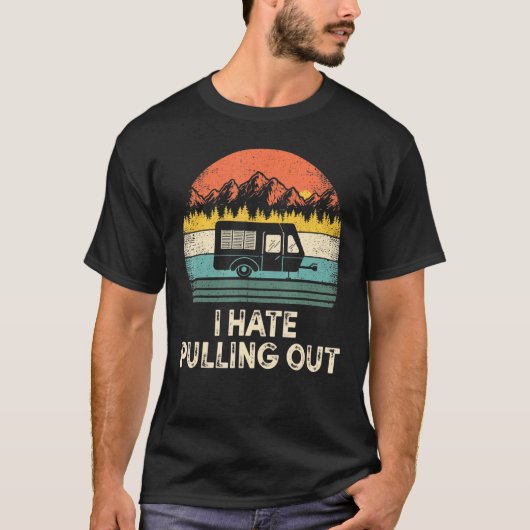 ヴィンテージキャンピングトレーラー旅行T Tシャツ (正面)
