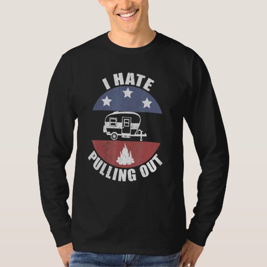 ヴィンテージキャンピングトレーラー旅行T Tシャツ (正面)