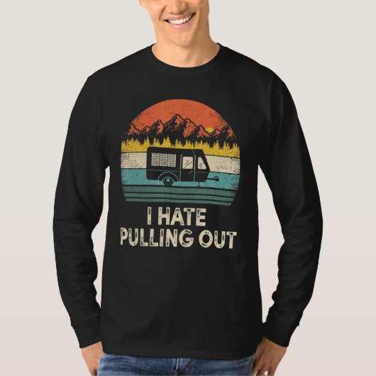 ヴィンテージキャンピングトレーラー旅行T Tシャツ (正面)
