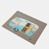 ヴィンテージキャンピングトレーラー ドアマット (アングル)