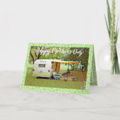 ヴィンテージキャンピングハッピーマザーズデイカード カード (正面)