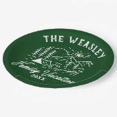 ヴィンテージキャンピングファミリーバケーショントリップ ペーパープレート (アングル)