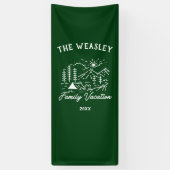 ヴィンテージキャンピングファミリーバケーショントリップ 横断幕 (縦)