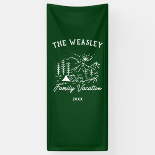 ヴィンテージキャンピングファミリーバケーショントリップ 横断幕