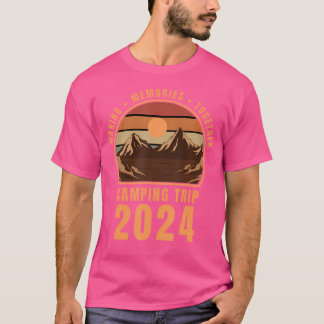 ヴィンテージキャンピングマッチファミリーキャンパーグループカンピ Tシャツ