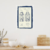 ヴィンテージキャンピングランタン特許 ポスター (キッチン)