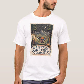ヴィンテージキャンプクルー・アライグマ・ハンモック 自然愛好家ギフト Tシャツ