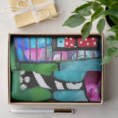 ヴィンテージキャンプトレーラーフローラデコペパーソナライズされたージ 薄葉紙 (ギフト)