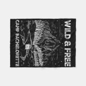 ヴィンテージキャンプ ブライズルームパーティー おそろいのワイルドレトロ フリースブランケット (正面(横))