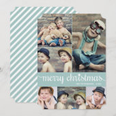 ヴィンテージキュラシースリークリスマスフォトコラージュ シーズンカード (正面/裏面)