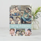ヴィンテージキュラシースリークリスマスフォトコラージュ シーズンカード (スタンド正面)