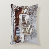 ヴィンテージキュリエ&イヴスウィンタースレージクリスマス アクセントクッション (正面(垂直))